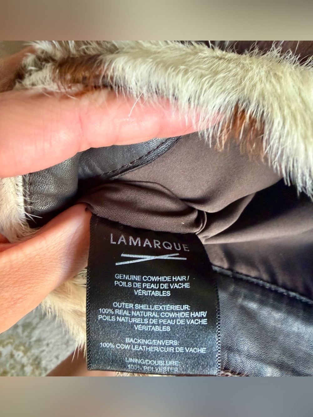 Lamarque x REVOLVE Abilene Short Brown
Cowhide High-Waist Shorts — Brown & White - Picture 5 of 12